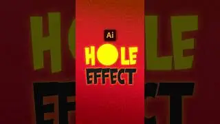 🔴3D Hole Text Effect in Adobe illustrator 2024