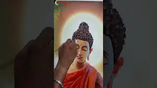 Process of Semi Handmade Painting | Semi-handmade Buddha Art | Buddha Painting #shorts #painting