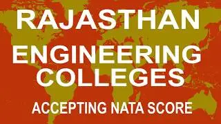 Best Rajasthan  Engineering Colleges accepting NATA Score