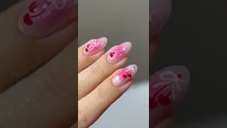 🫧💗🍒 sweet & soft vday #nails #nailart #naildesign #nailpolish