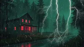 Olvida las Preocupaciones y Duerme al Instante – Lluvia Fuerte y Truenos Toda la Noche