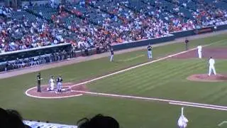 Chicago White Sox Juan Pierre gets on base against the Baltimore Orioles