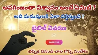 అవగింజంత విశ్వాసం?|Mustard Seed of Faith|Christian Telugu Message 2026|#christain #faith #trurlines 