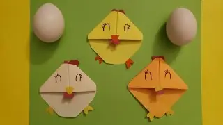 How to make a Paper Origami Chick Bookmark, Puppet|DIY Chick Bookmark/Paper Puppet/Origami Chick