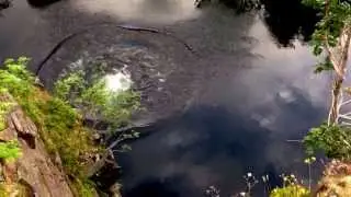Quarry jump at Torver quarry, Coniston