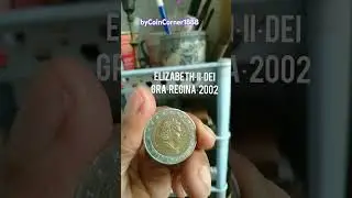Coins Trial Essai Prueba 2 E euro England queen Elizabeth II UK bimetal