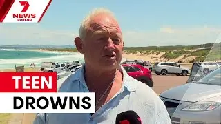 Teen drowns after sandbank collapse at Central Coast | 7NEWS