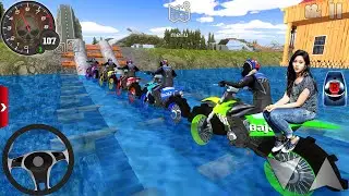 Juego de Motos - Racing Extreme Dirt green Motor Bike stunts Driving #1 - [Android / IOS gameplay]