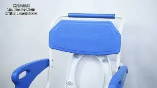 EVA Cushion Commode Chair with 4&Prime; Swivel Wheels | 125 kg Capacity | B2B