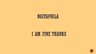 IsiZulu lesson 1