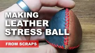Making leather stress ball from scraps