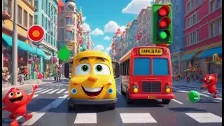 Wheels Go Round in the City | Vehicle Song for Kids | Urban Adventure Rhyme for Toddlers