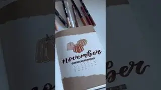 Quick and simple pumpkin theme cover page 🎃 #bulletjournal #bujoideas #bujo #bujowithme #lettering