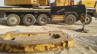 sany mobile crane counter weight heavy weight offload from sany STC1300C virtuallife500