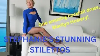 GIFTS, GIFTS, GIFTS! Heels, Hose and a little blue cocktail dress! #stunningstilettos #fashion