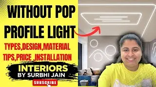 💡No POP Ceiling? No Problem!✨ Best Profile Lights Without False Ceiling | Interior by Surbhi Jain