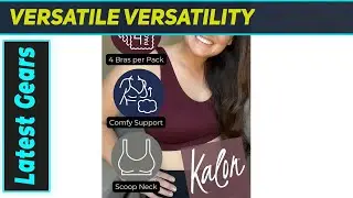 Kalon Women's 4 Pack Ribbed Bralette: Incredible Comfort, Perfect Support!