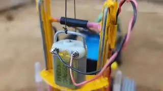 diy tractor mini borewell drilling machine | science project | submersible water pump