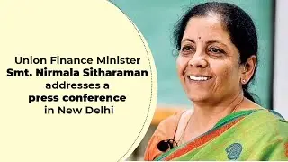 Smt. Nirmala Sitharaman addresses a press conference at National Media Centre in New Delhi.