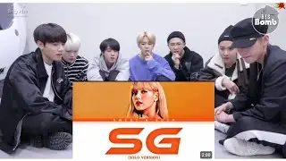 BTS Reaction to Lisa 'SG' Solo version colour coded Lyrics [Fanmade 💜]
