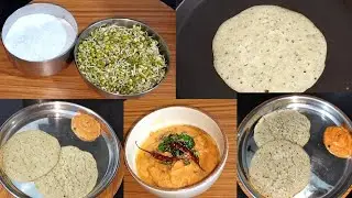 Sprouts Set Dosa And Tomato Onion Red Chutney//Weight Loss Recipe 