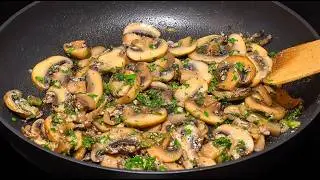 Так жарьте ШАМПИОНЫ ПРАВИЛЬНО и ВКУСНО. Рецепт жареных шампинов на сковороде!