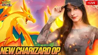 New Charizard Gameplay 🔥 | Pok&eacute;mon Unite Live | Road to Master Rank #girlgamer #livestream