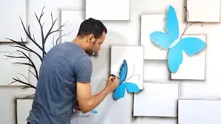 DIY 3D Wall Art | Stunning Shadow Box Effect with Spray & Brush Techniques