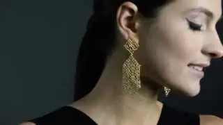 Short Statement Earring Isharya Royal Filigree Jewelry Collection