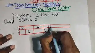Rail Fench Depth(Rail)=2 Encryption and Decryption #cryptography #nepalilanguage