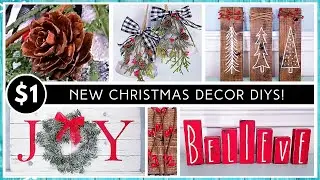 4 NEW DOLLAR TREE CHRISTMAS DIYS | High End Look | Wood & Dollar Tree Home Decor | Friend Friday Hop