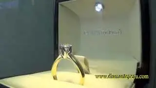 Diamante Per&uacute; : Sortijas de compromiso : Ojal en oro amarillo