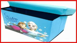 Quality product -  Disney Princess Elsa Anna & Olaf Foldable Storage Box & Stool (BLUE)