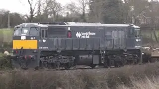 Irish Rail 087 with DFDS Liner 3-4-2015
