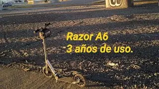 Hablando del Razor A6, scooter manual de adulto, 3 a&ntilde;os de uso. Repuestos y durabilidad.