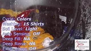 WFW6620HW WHIRLPOOL COLORS CYCLE LIGHT SOIL 15 SHIRTS WITH SOAP