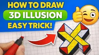 How to draw a beautiful illusion 💗🤷 easy trick 😊✅️ #art #drawing 