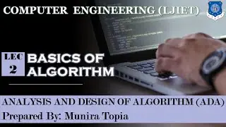 Lec-02_Basics of Algorithm | Analysis and Design of Algorithm | Computer Engineering