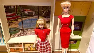 1965 SEARS Barbie & Skipper Deluxe House VINTAGE DOLL CASE Close Up Review