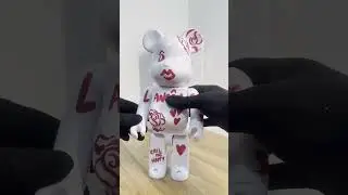 Bearbrick x Lanc&ocirc;me Call Me Happy 400%#figure #bearbrick #фигурки #lanc&ocirc;me #happy #unboxing  #toys