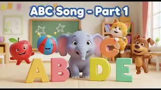 ABC Song 🍎 | A for Apple to E for Elephant 🐘 | Part &ndash; 1 | Kids Learning