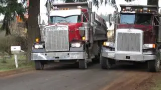 Dump Truck Hauling Material