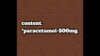INFORMATION ABOUT T-CALPOL-500 #short