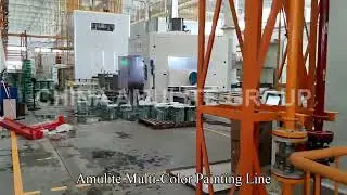 Calcium silicate board multi-color paint spraying production line