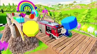 TRANSPORTING ALL COLORS POLICE CARS, MIXER TRUCK WITH MAN TRUCKS ! FS22