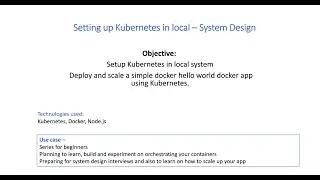 Setting up Kubernetes in your local  - System Design (part 3)