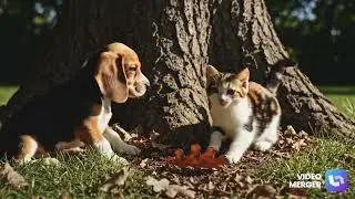 A puppi and a kitten stuck into mudd, then a kind guy take them home