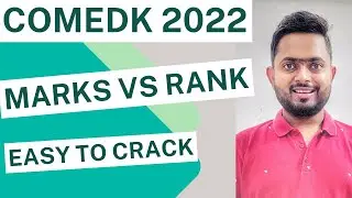 COMEDK 2022 MARKS VS RANK | comedk 2022 marks vs rank #comedk2022