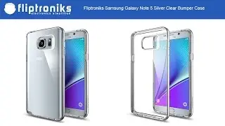 Fliptroniks Samsung Galaxy Note 5 Silver Clear Bumper Case