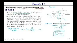 Example 4.9_1 Transfer Function of a Nonminimum-Phase System